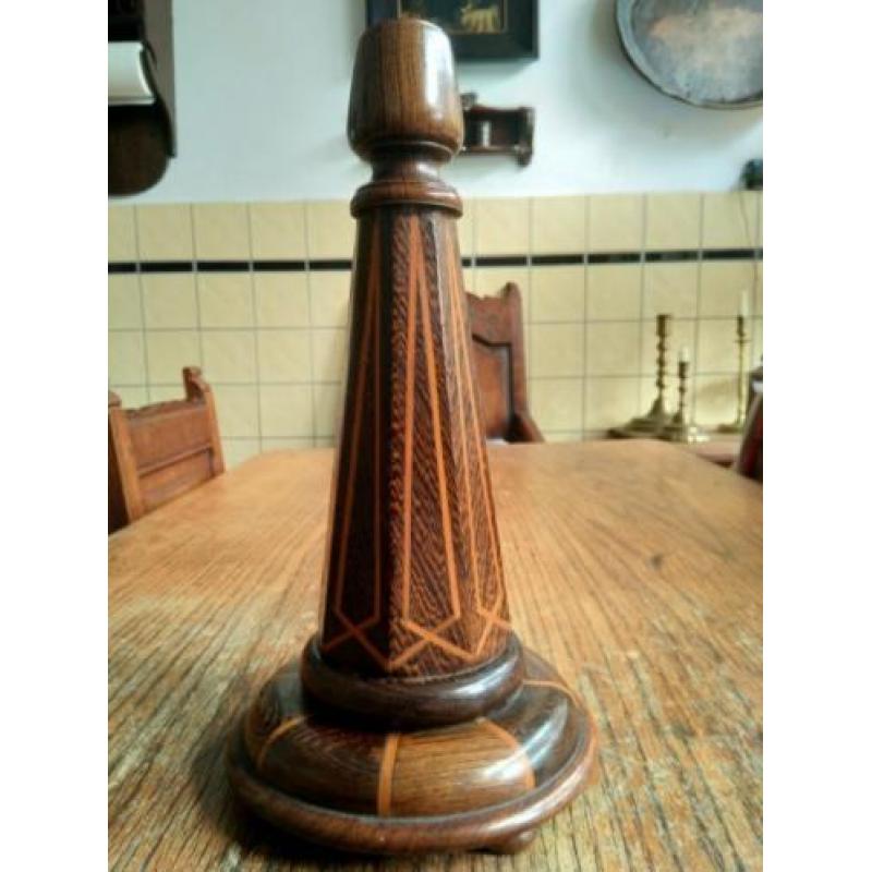 Amsterdamse School Pallisander hout lampvoet.