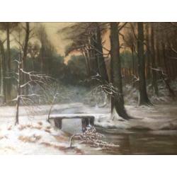 Oud olieverf schilderij ( naar Louis Apol)