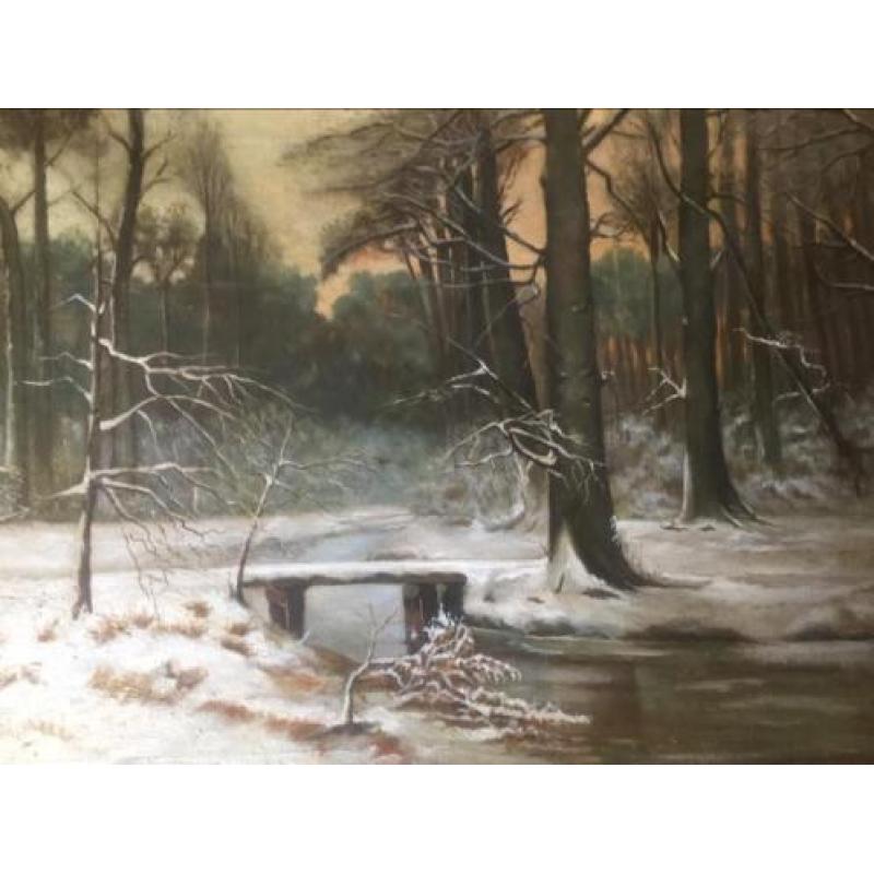 Oud olieverf schilderij ( naar Louis Apol)