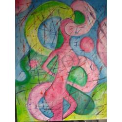 'influence'schilderij abstract