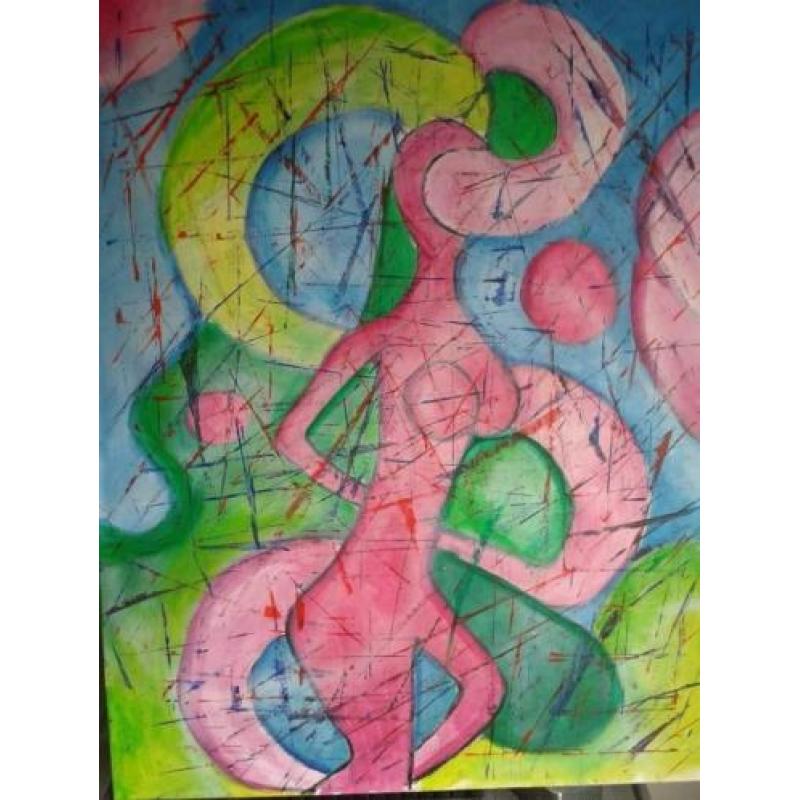 'influence'schilderij abstract
