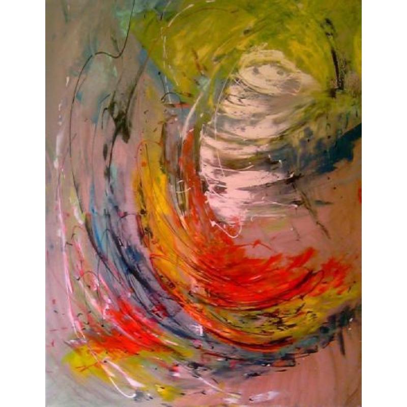Abstracte Olieverf Schilderijen op Canvas van €50 t/m €350.