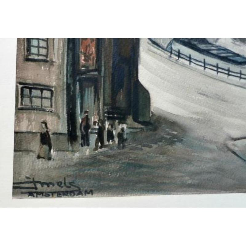 Jacques Mels - Aquarel: Amsterdam