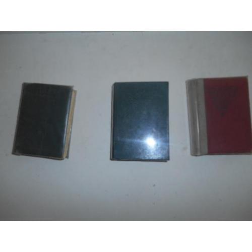 Mini zakwoordenboeken Engels Duits en Frans anno 1937