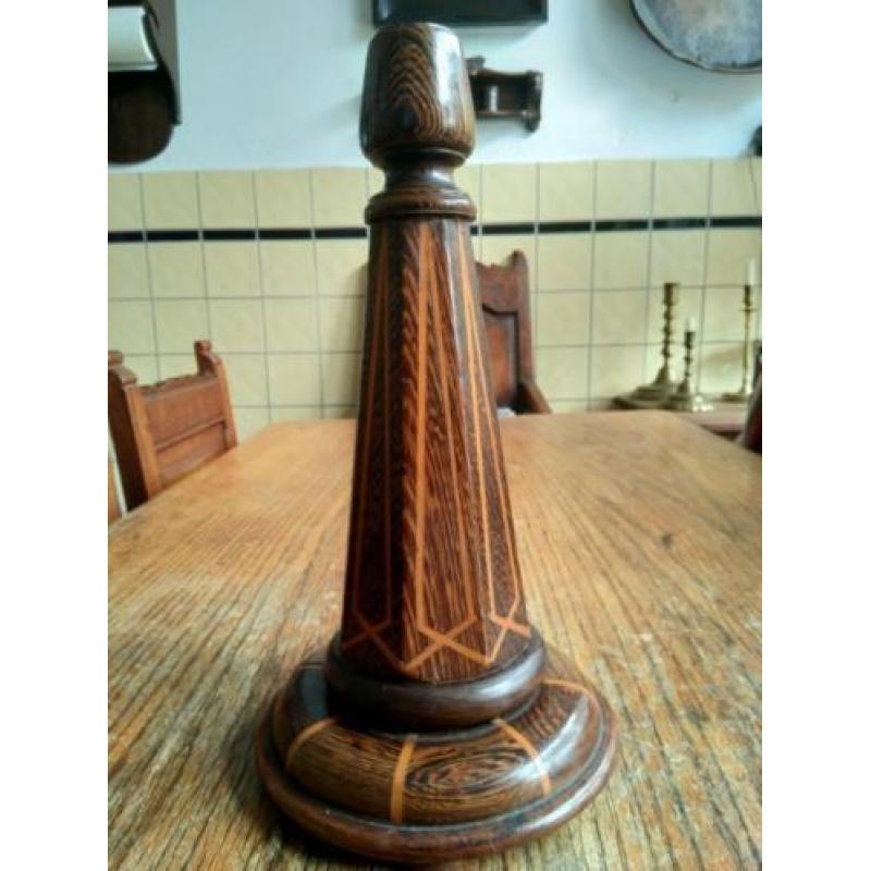 Amsterdamse School Pallisander hout lampvoet.
