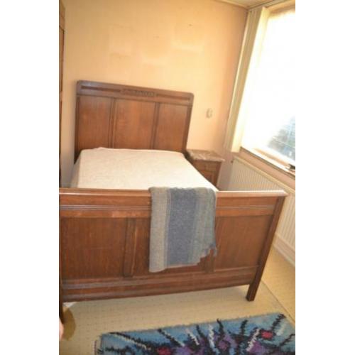 Antieke Eiken twijfelaar bed