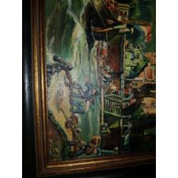 Mooi appart schilderij op doek oudje