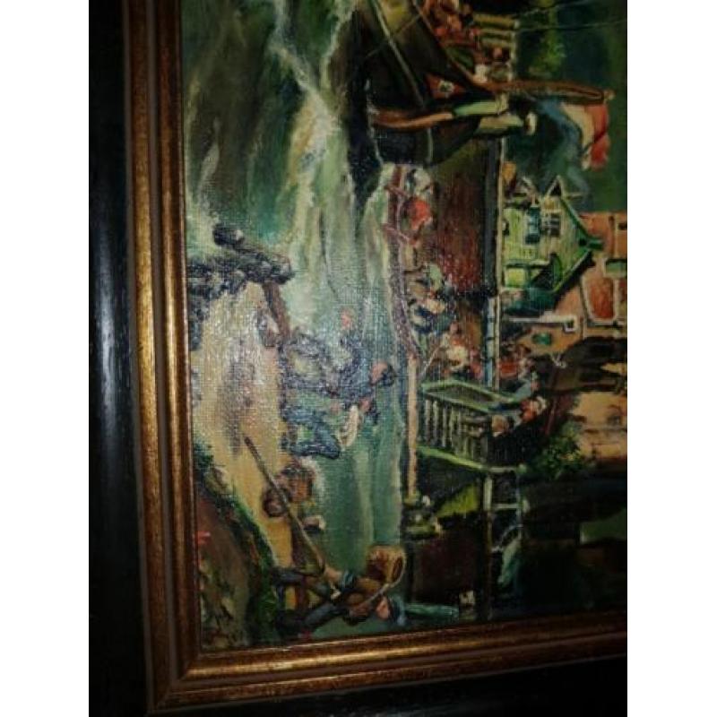 Mooi appart schilderij op doek oudje