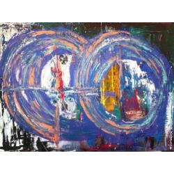 Abstracte Olieverf Schilderijen op Canvas van €50 t/m €350.