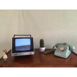 Vintage/retro draagbare mini TV Sony uit de jaren 70!