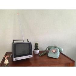 Vintage/retro draagbare mini TV Sony uit de jaren 70!