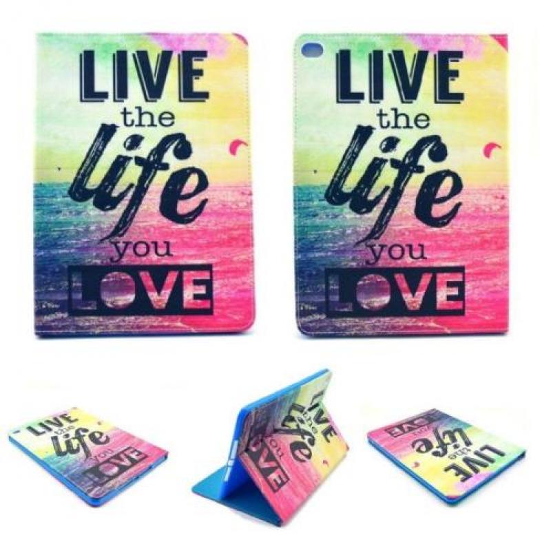 iPad Air 1 leren hoes hoesje case - Live The Life You Love