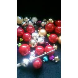 Kerstballen met piek.