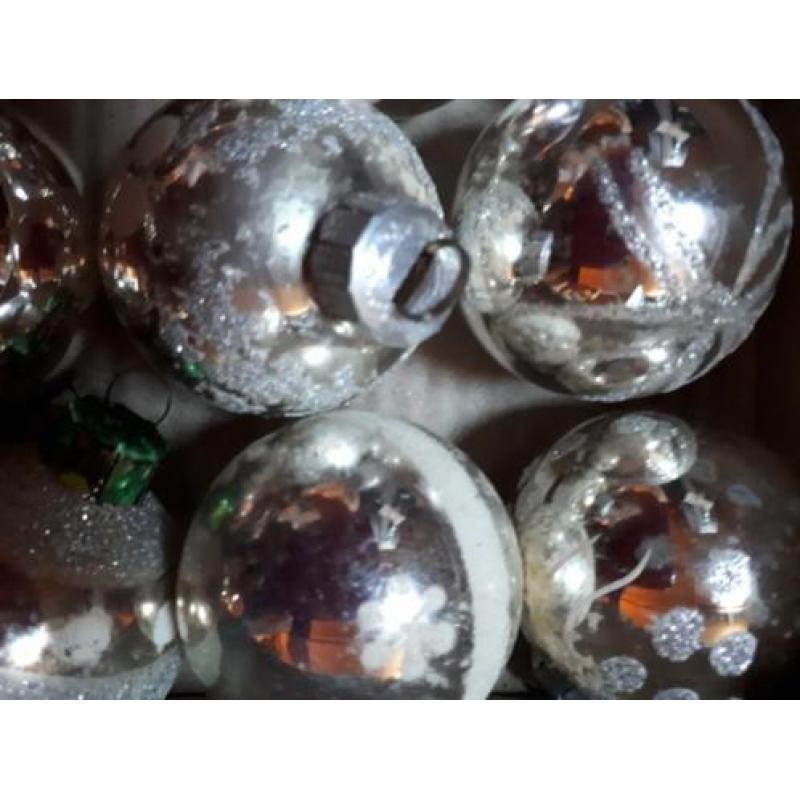20 kleine glazen oude kerstballen