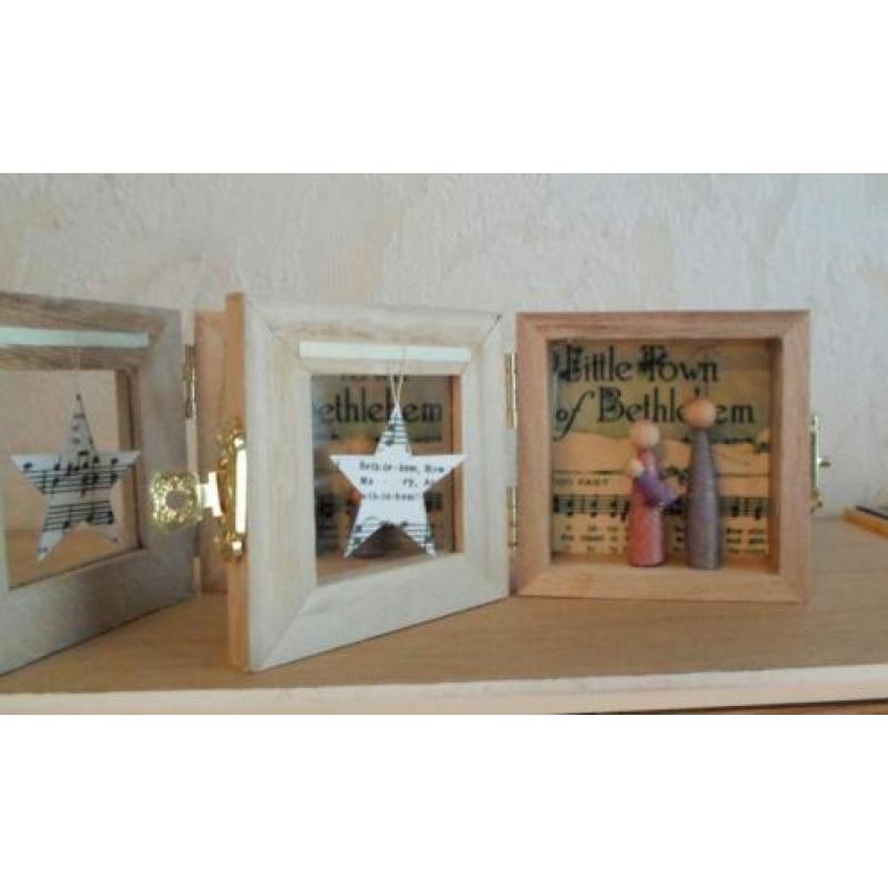 kleine hand-made kerststalletjes