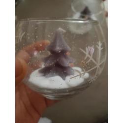 2 kaarsen in glas