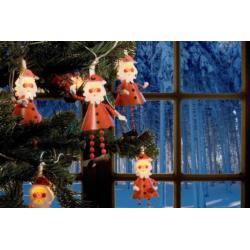 Lichtsnoer met 10 kerstmannetjes, van 28,95 NU 18,95 Euro