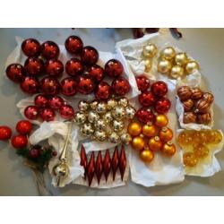 Echte glazen kerstballen van kerstbeurs uit Wenen +/- 70st.