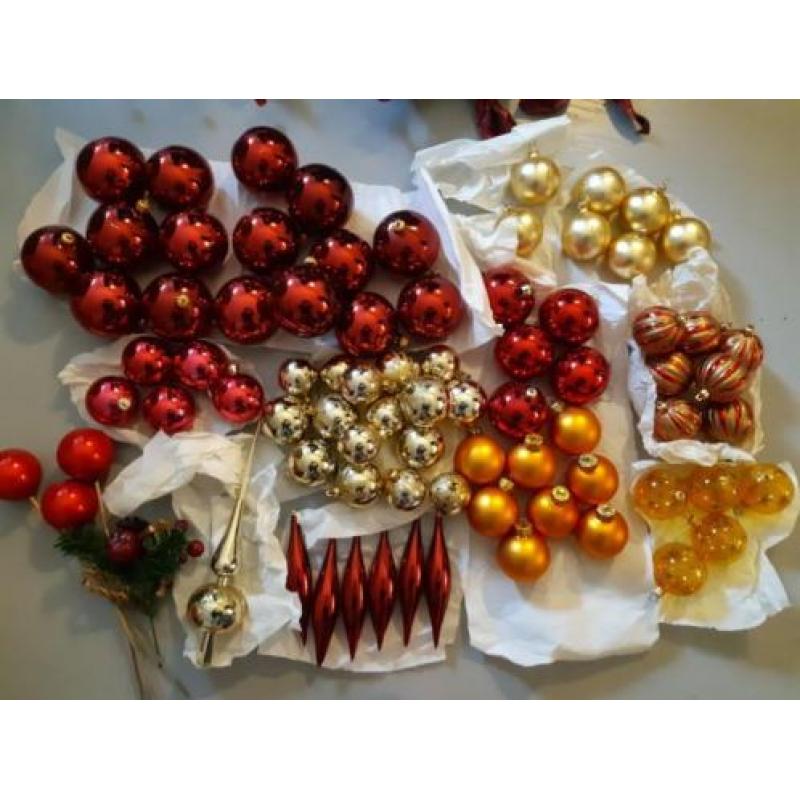 Echte glazen kerstballen van kerstbeurs uit Wenen +/- 70st.
