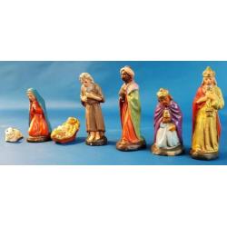 vintage Marolin kerstgroep 10 cm hoog
