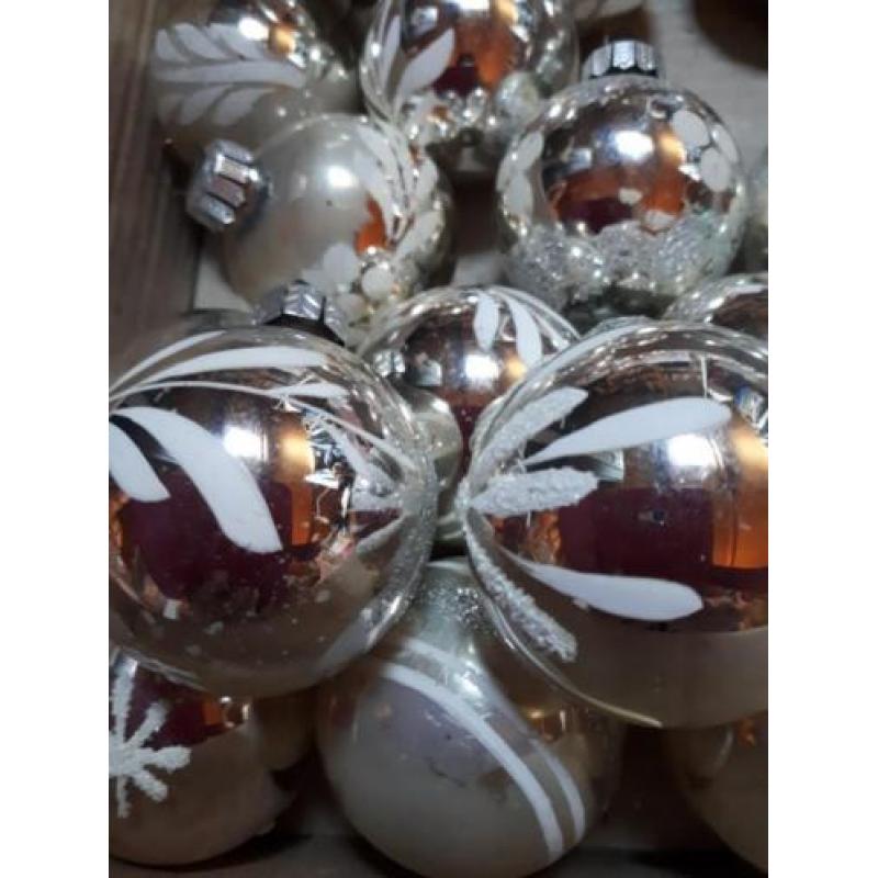 20 kleine glazen oude kerstballen