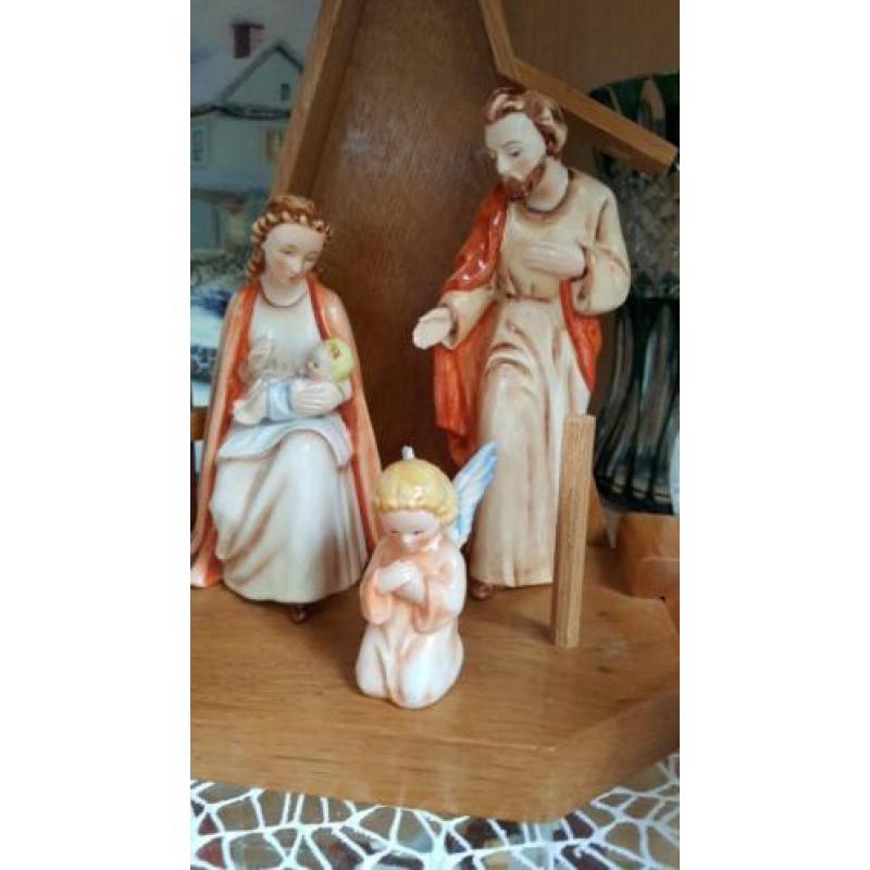 kerstgroep goebel, maria met kind en josef, evt. met engel