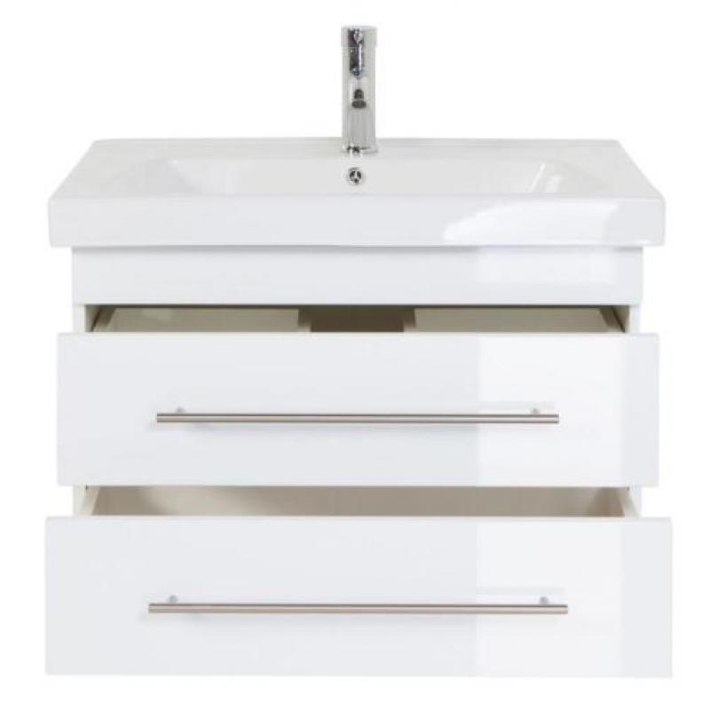Badmeubel Badkamermeubel Keramiek Faculty 75 cm Wit