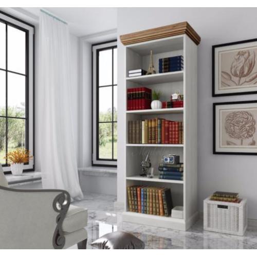 Boekenkast River - Wit - Eiken - 68 cm - Kast - Open vakken