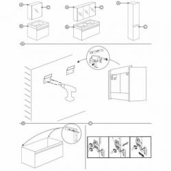 Badmeubelset Differnz Shout 60x49x45 cm Zwart (Excl verli...