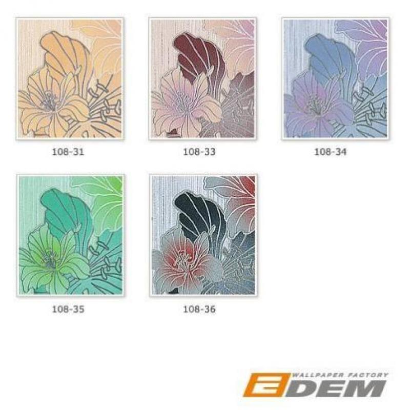 Behang bloemen design EDEM 108-33 vlinder behangpapier vinyl