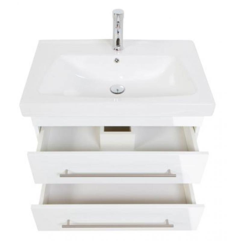 Badmeubel Badkamermeubel Keramiek Faculty 75 cm Wit