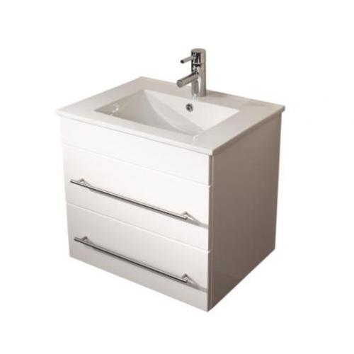 Goedkoop badmeubel badkamermeubel wastafel Tulsa 60 cm wit
