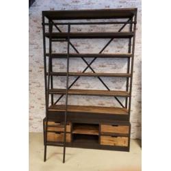 Industriële boekenkast VAN €899,- VOOR €795,-