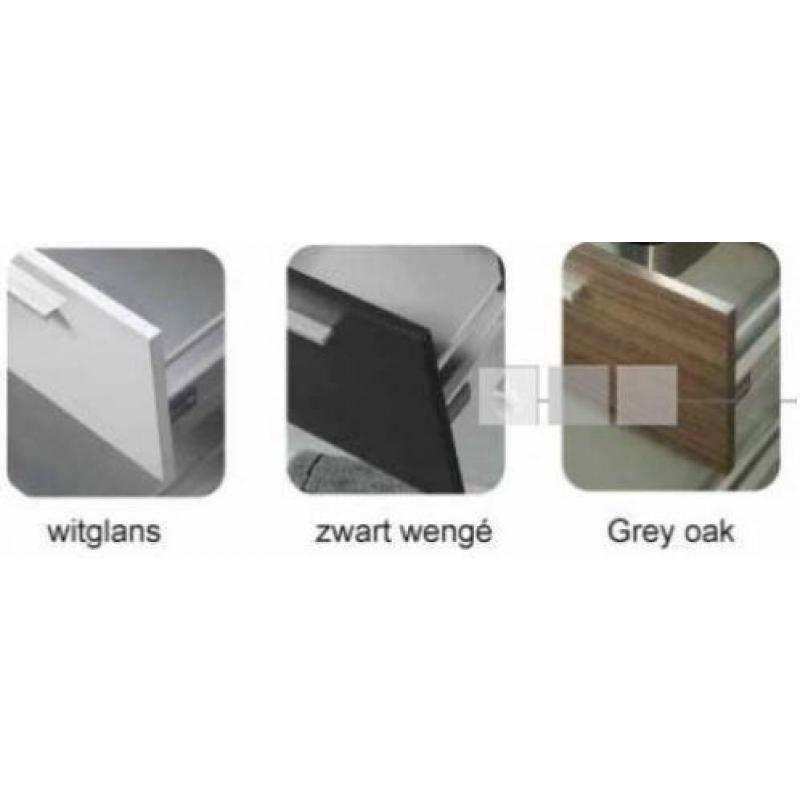 Hoge kast 120 cm wit (Badkamermeubels)