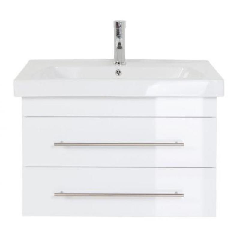 Badmeubel Badkamermeubel Keramiek Faculty 75 cm Wit