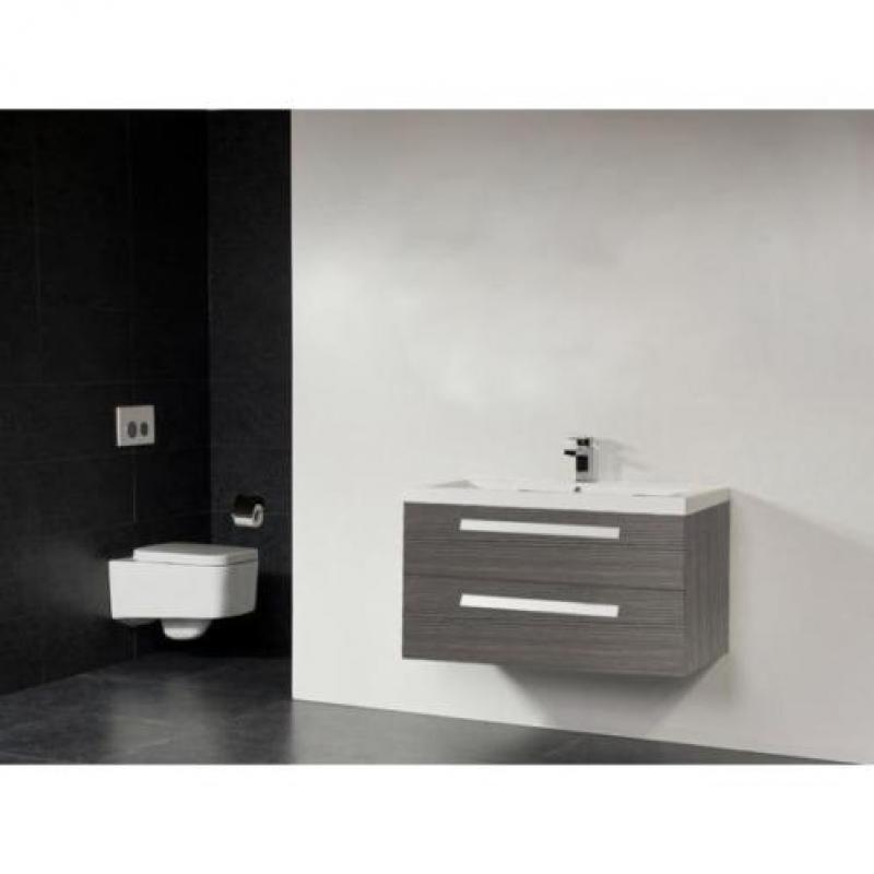 Saniclass Foggia badmeubelset 100cm 1 kraangat Black diamond