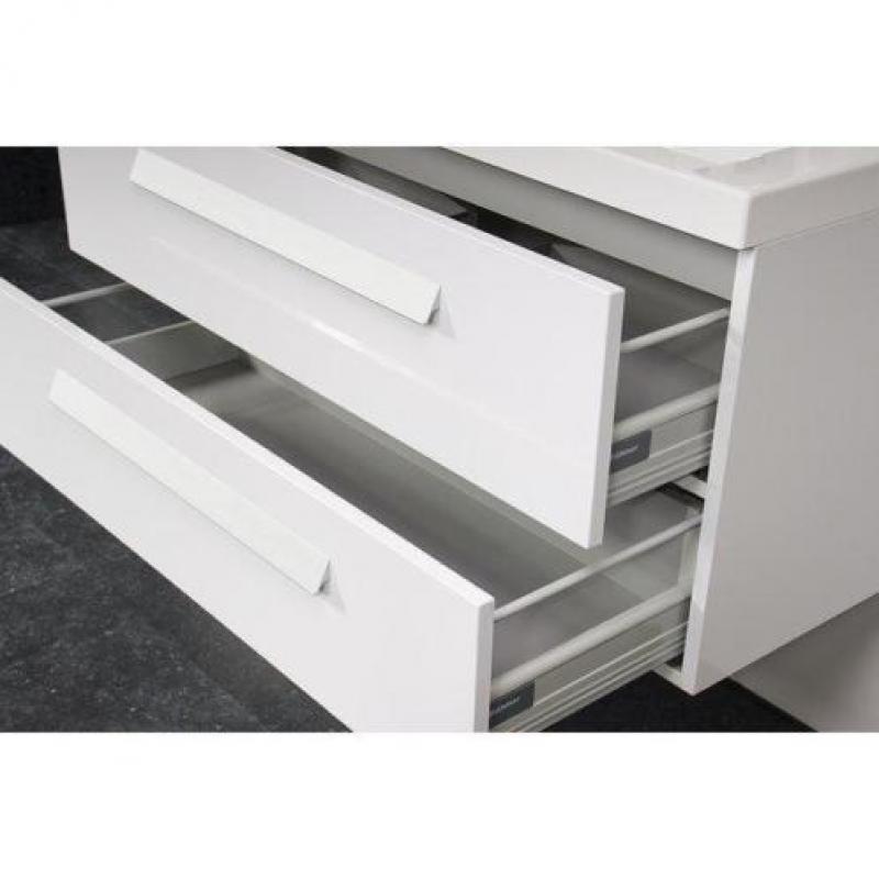Saniclass Foggia badmeubelset 100cm 1 kraangat Black diamond
