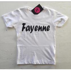 Leuke shirts met je eigen naam in maat 50, nieuw!!