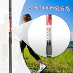 2 paar Nordic walking stokken antishock zwart 401976