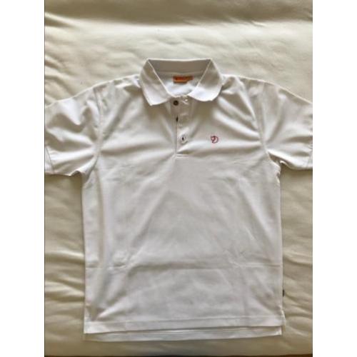 Fjallraven Crowley Pique poloshirt, wit, heren M, nieuw