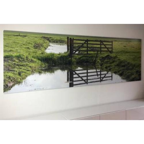 Foto verlijmd achter acrylaat 37x37 cm