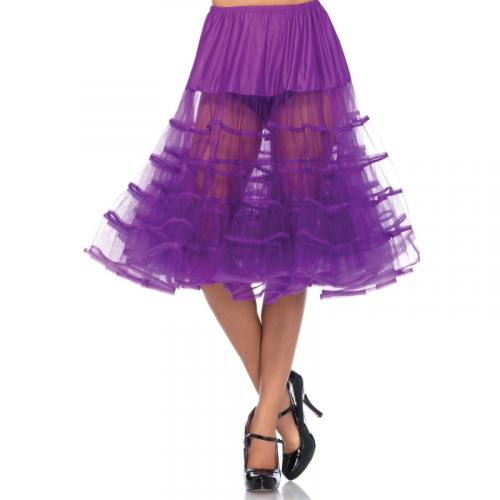 Lange fel paarse petticoat voor dames