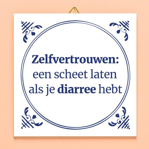 Tegeltje Zelfvertrouwen